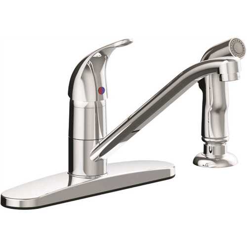 Westlake Single-Handle Standard Kitchen Faucet with Side Spray in Chrome