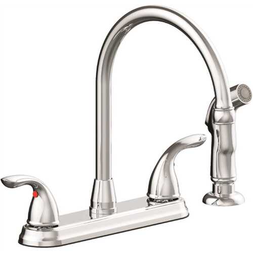 Westlake Double-Handle Kitchen Faucet with Side Sprayer in Chrome