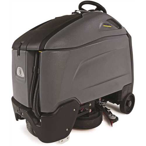 Iscrub 26 234ah AGM OBC Pad Driver, Battery Operated, on Board Charger, Grey 26 in. Cleaning Pad