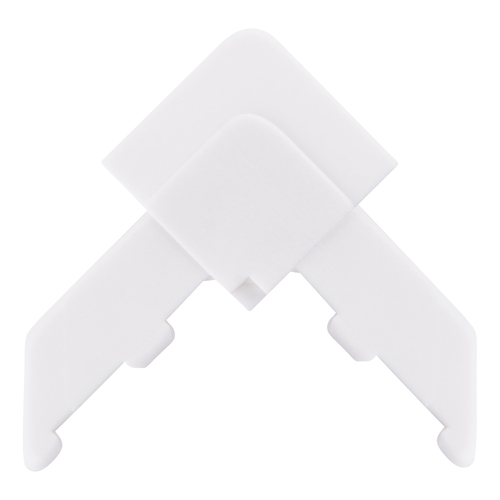 CRL SWSCL8W-XCP100 White Square Lip Frame Plastic Corners for WSFL8 - pack of 100