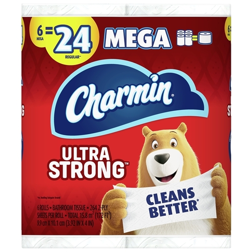 CHARMIN 204176 Ultra Strong 61111 Toilet Paper, Paper - pack of 6
