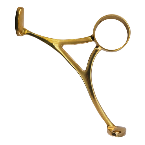 Polished Brass Combination Foot Railing Bracket for 2" Tubing