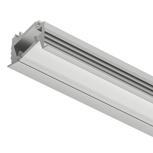 Hafele 833.94.206 Profile for recess mounting, Hfele Loox5 Profile 1106, for LED strip lights up to 8 mm (5/16") width with clip Asymmetrical light distribution, Length: (92") 2336 mm, silver colored Profile: Silver colored Diffuser: opal white