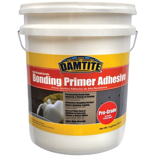 DAMTITE 05650 Primer Adhesive, Liquid, Ammonia, White, 5 gal Pail