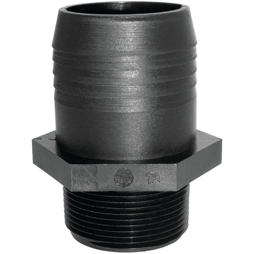 Adapter, 1-1/2 in, MPT x Hose Barb, Polypropylene