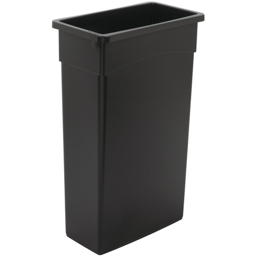 CONTINENTAL COMMERCIAL PRODUCTS 8322BK Trash Receptacle, 23 gal Capacity, Plastic, Black