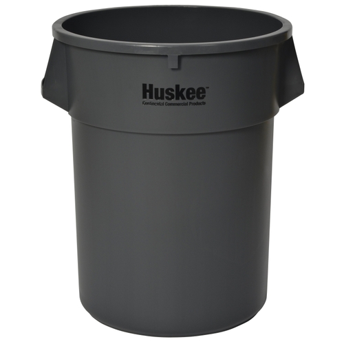 CONTINENTAL COMMERCIAL PRODUCTS 3200GY Trash Receptacle, 32 gal Capacity, Plastic, Gray