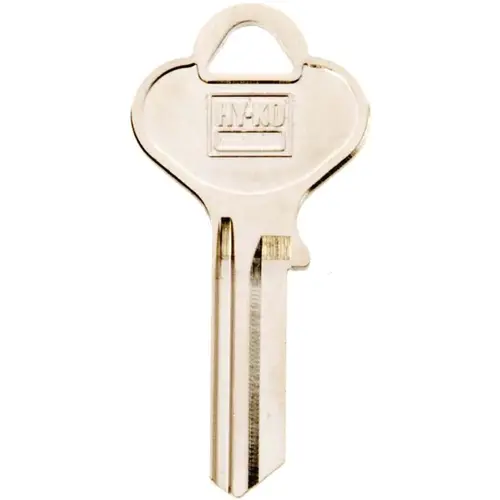 Key Blank, Brass, Nickel, For: Harloc Cabinet, House Locks and Padlocks