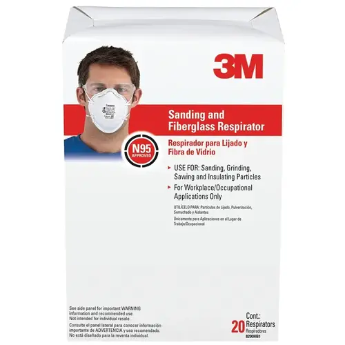 RESPIRATOR SANDING/FIBERGLASS - pack of 20