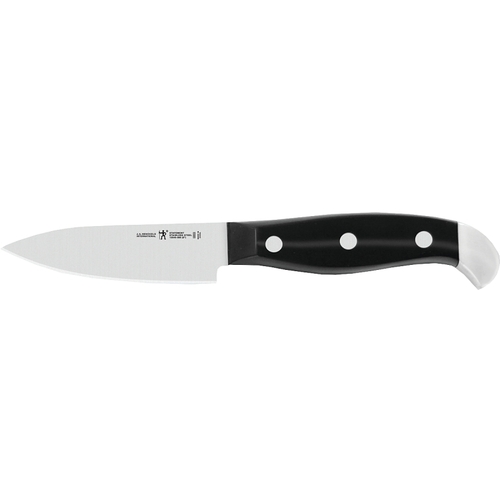 Statement Series Paring Knife, Stainless Steel Blade, Black Handle, Fine-Edge Blade