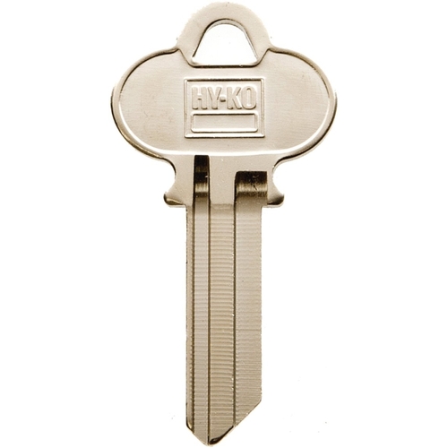 Key Blank, Brass, Nickel, For: Weslock Vehicle Locks Silver