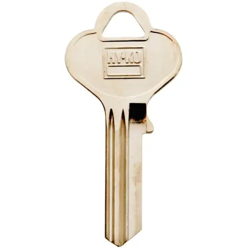 Key Blank, Brass, Nickel, For: Taylor Cabinet, House Locks and Padlocks