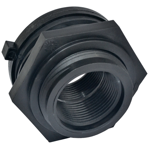 Green Leaf TF300 PE Bulkhead Fitting with Gasket, 3 in, FNPT, EPDM