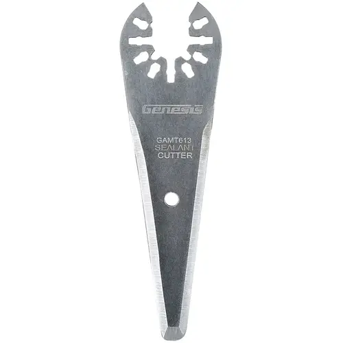 Genesis GAMT613 3 In. Stainless Steel Tapered Sealant Cutting Oscillating Blade