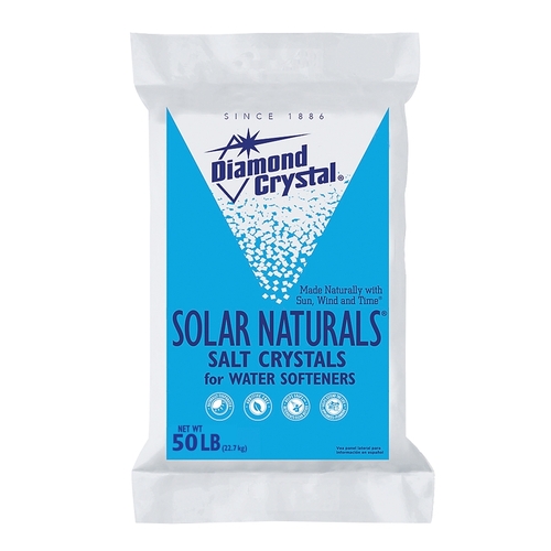 Diamond Crystal Solar Naturals Salt Pellets, 50 lb Bag, Crystalline Solid, Halogen - pack of 49