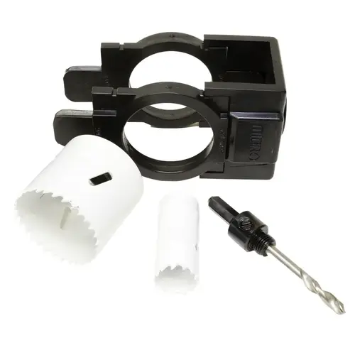 Lock Install Kit with EZ Guide Template, Alloy Steel/Bi-Metal Black/White