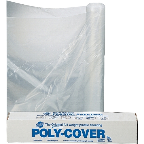 Poly Film, 100 ft L, 20 ft W, Clear