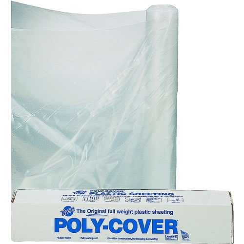 Poly Film, 100 ft L, 12 ft W, Clear