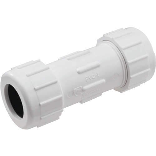 NDS 160-103 CCC-0500 Pipe Coupling, 1/2 in, Compression, White, SCH 40 Schedule, 150 psi Pressure