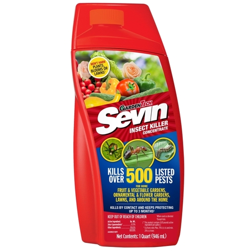 Sevin 100530125 Insect Killer, Liquid, Spray Application, 32 oz Bottle Off-White/White