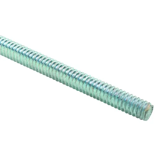 Superstrut ZR1048 R Threaded Rod, Steel, Silver, Electro-Galvanized, 10 ft