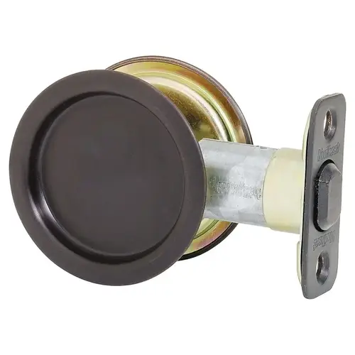 Pocket Door Lock, Oil-Rubbed Bronze, 2-3/8 in Backset