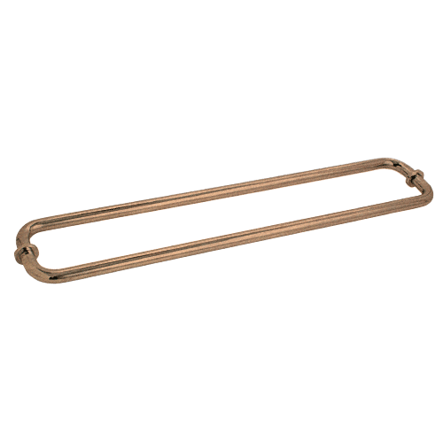 Antique Brass 24" BM Series Back-to-Back Tubular Towel Bars With Metal Washers