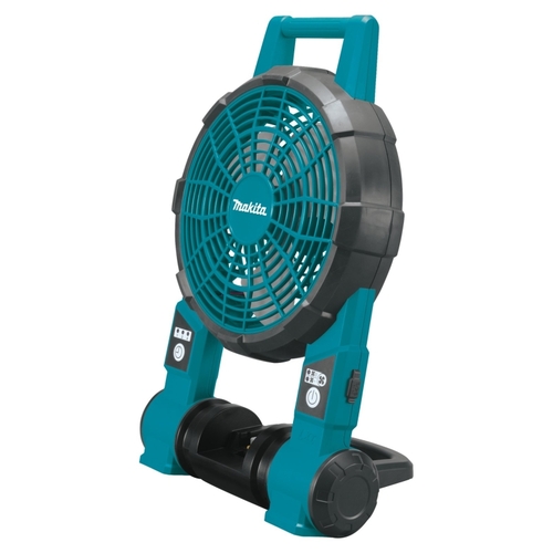 Makita DCF201Z Jobsite Fan, Tool Only, 18 V, 5 Ah, 2-Speed, Includes: (1) AC Adapter Teal