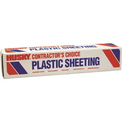 POLY-AMERICA CF0112-0400C Painter's Sheeting, 400 ft L, 12 ft W, Clear