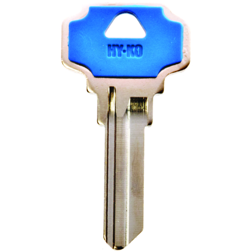 Hy-Ko 13005DE6-XCP5 Key Blank, Brass/Plastic, Nickel, For: Dexter Cabinet, House Locks and Padlocks - pack of 5
