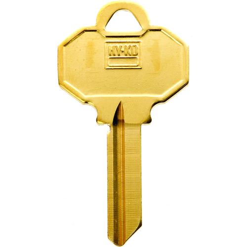 HyKo 11010BW6XCP10 Key Blank, Brass, Nickel, For Baldwin House Locks and Padlocks