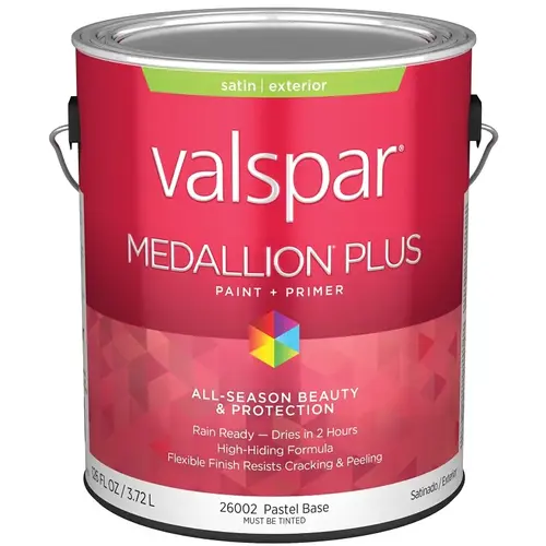 Medallion Plus Exterior Paint & Primer - Satin Finish / Pastel Base / 1 Gallon