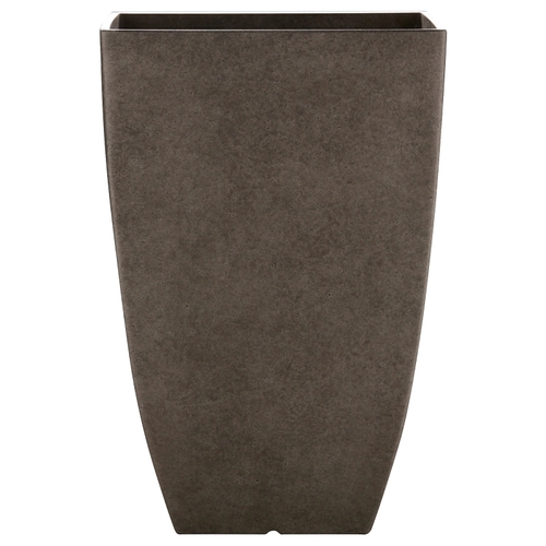 Newland Planter, Square, Plastic/Resin, Gray, Stone Aesthetic