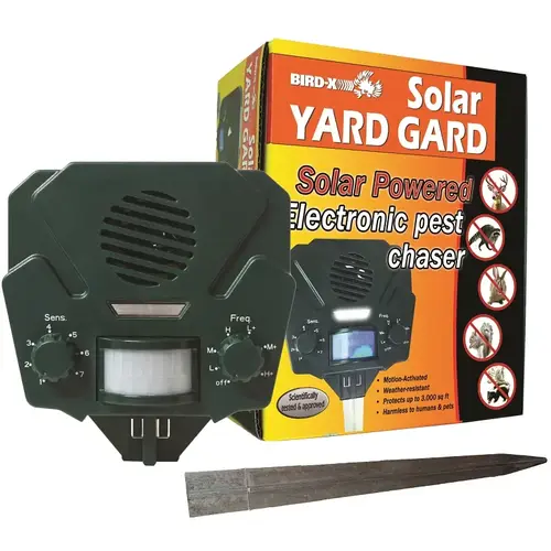 Bird-X YG-SOLAR Yard Gard 3000 Sq. Ft. Coverage Solar Electronic Pest Repellent