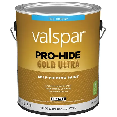 Pro-Hide Gold Ultra Interior Self-Priming Paint - Flat / Super OCW / 1 Gallon White