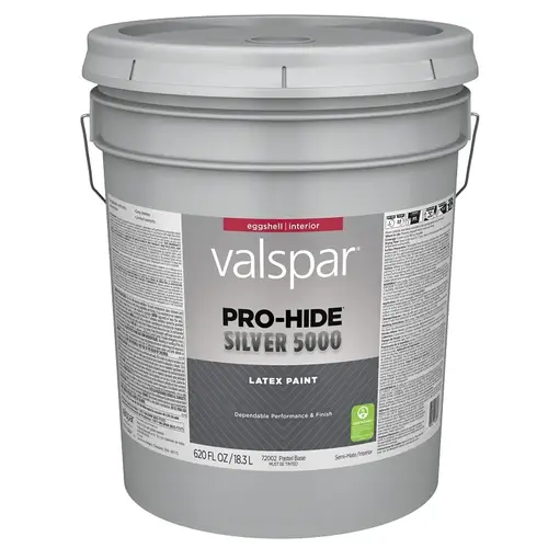 Pro-Hide Silver 5000 Latex Eggshell Interior Wall Paint, Pastel Base, 5 Gal.