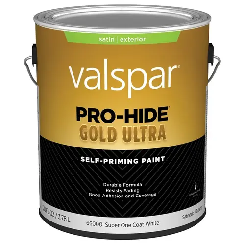 Pro-Hide Gold Ultra Exterior Self-Priming Paint - Satin / Super OCW / 1 Gallon White