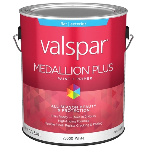 Medallion Plus Exterior Paint & Primer - Flat / White / 1 Gallon