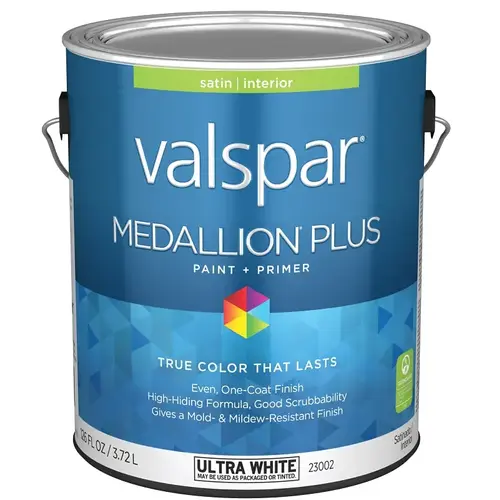 Medallion Plus Interior Paint & Primer - Satin / Ultra White / 1 Gallon