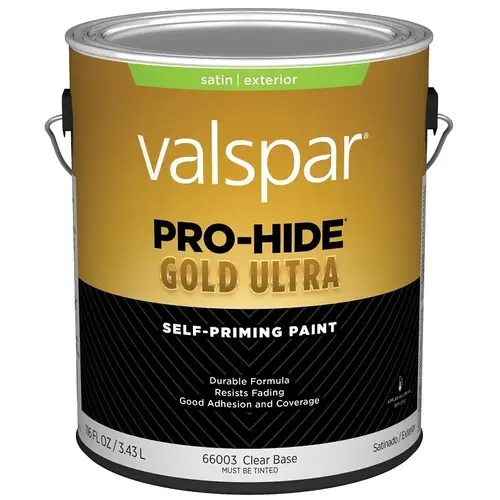 Pro-Hide Gold Ultra Exterior Self-Priming Paint - Satin / Clear Base / 1 Gallon