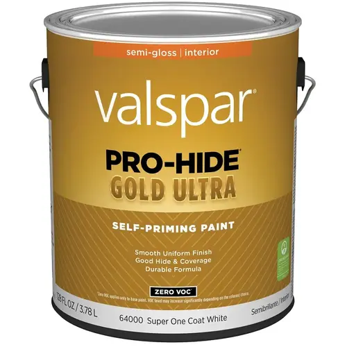 Pro-Hide Gold Ultra Interior Self-Priming Paint - Semi-Gloss / Super OCW / 1 Gal White