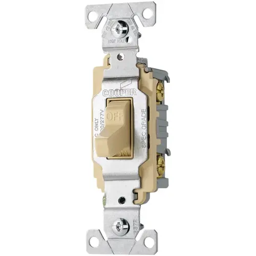 Eaton CS220V Toggle Switch, 20 A, 120/277 V, Screw Terminal, Nylon Housing Material, Ivory