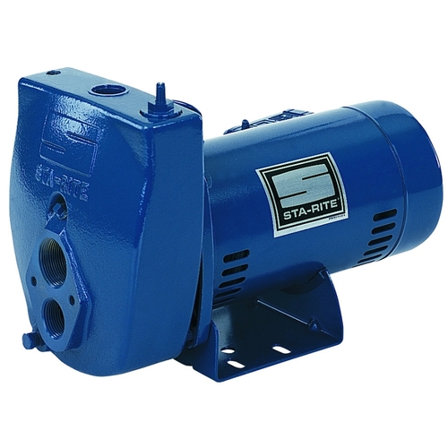 STA-RITE SLE-L ProJet Series SLE-1 Jet Pump, 1-Phase, 14.8/7.4 A, 115/230 V, 1 hp, 25 ft Shallow, 70 ft Deep Max Head, Iron