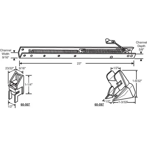 23in Window Channel Balance 60-507A & 60-597A ATTD