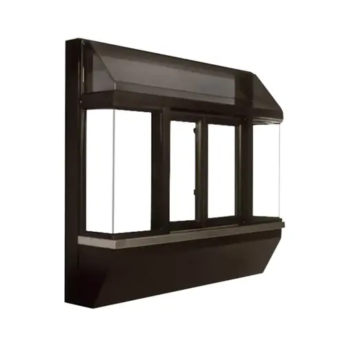 Bump Out 10 Bi-Parting Window Manual Open / Self Close Dark Bronze