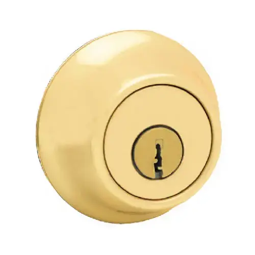 660 Series Deadbolt, Keyed Alike Key, Steel, Polished Brass, 2-3/8 x 2-3/4 in Backset, K3 Keyway