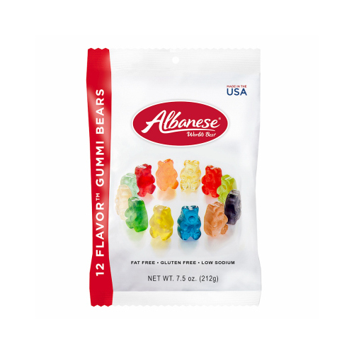 Albanese 53348-XCP12 Gummy Bears Assorted 7-1/2 oz - pack of 12