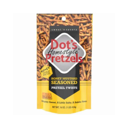 Dot's Homestyle Pretzels 7002 7002- DP Mustard Pretzel Twists, Honey Flavor, 16 oz