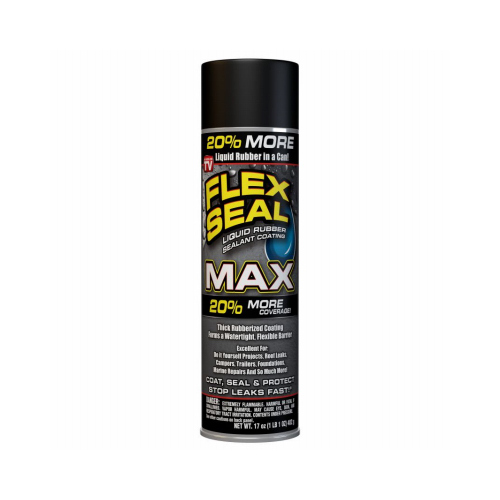 Flex Seal FSMAXBLK24-XCP4 Liquid Rubber Coating, Black, 17 oz, Can - pack of 4