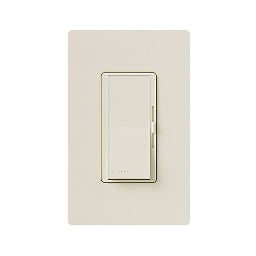 Lutron DVW-600PH-LA Diva Dimmer, 220/240 V, 600 W, Halogen, Incandescent Lamp, Light Almond